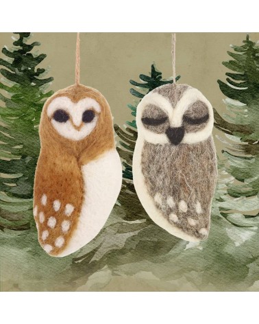 Grey owl - Christmas Tree Decoration Felt so good 2024 christmas decorations xmas tree decorations