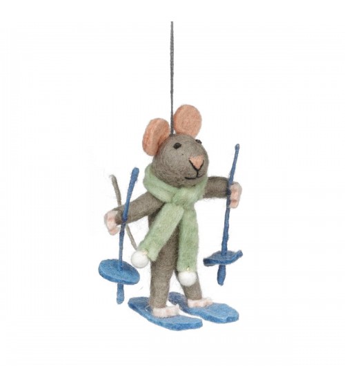 Sylvia, die Skifahrerin Maus - Weihnachtsdeko Felt so good Weihnachtsdekoration kaufen Weihnachtsbaum Deko Ideen 2024 Trend D...
