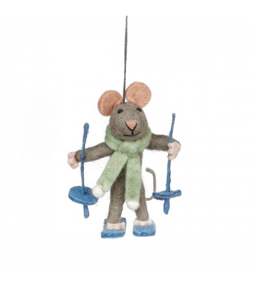 Sylvia the Skiing Mouse - Christmas Tree Decoration Felt so good 2024 christmas decorations xmas tree decorations