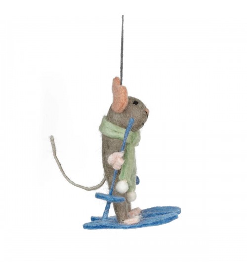Sylvia the Skiing Mouse - Christmas Tree Decoration Felt so good 2024 christmas decorations xmas tree decorations
