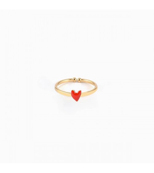 Verstellbarer Ring GRANT – Herz rot Mohnblume Titlee damen frau kinder spezielle kaufen