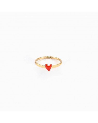 GRANT Adjustable Ring - Red Poppy Heart Titlee cute fashion design designer for women