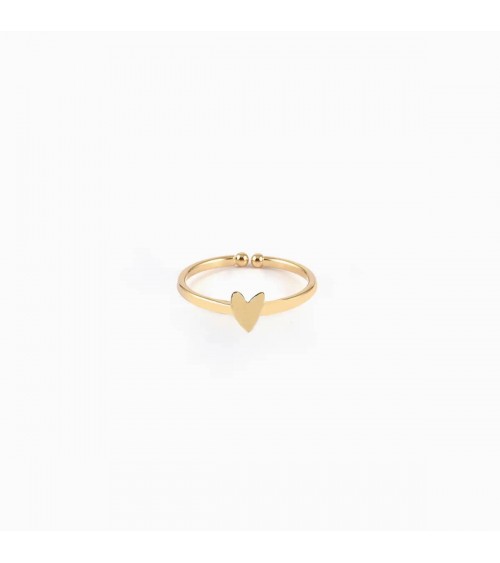 Verstellbarer Ring mit Herz GRANT – Goldring mit Feingoldbeschichtung Titlee damen frau kinder spezielle kaufen