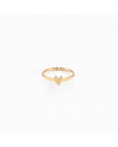 Verstellbarer Ring mit Herz GRANT – Goldring mit Feingoldbeschichtung Titlee damen frau kinder spezielle kaufen