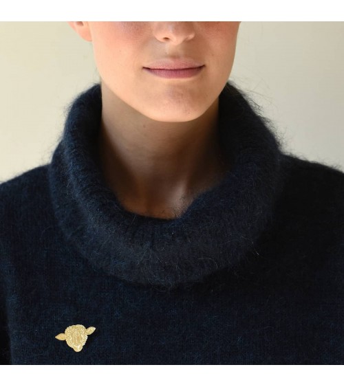 Nigel brooch - Gold-plated brass sheep pin Titlee broches and pins hat pin badges collectible