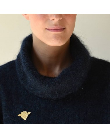 Nigel brooch - Gold-plated brass sheep pin Titlee broches and pins hat pin badges collectible