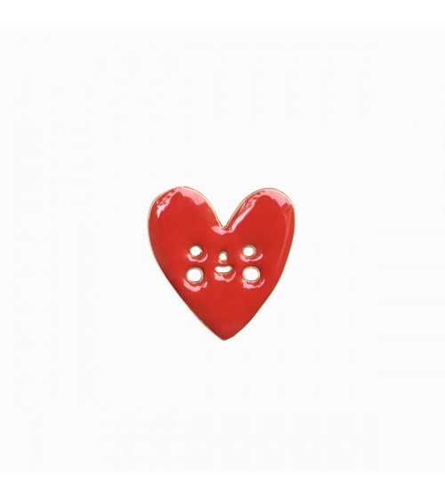 Heart x Suzy Ultman Pin - Red poppy heart pin Titlee broches and pins hat pin badges collectible