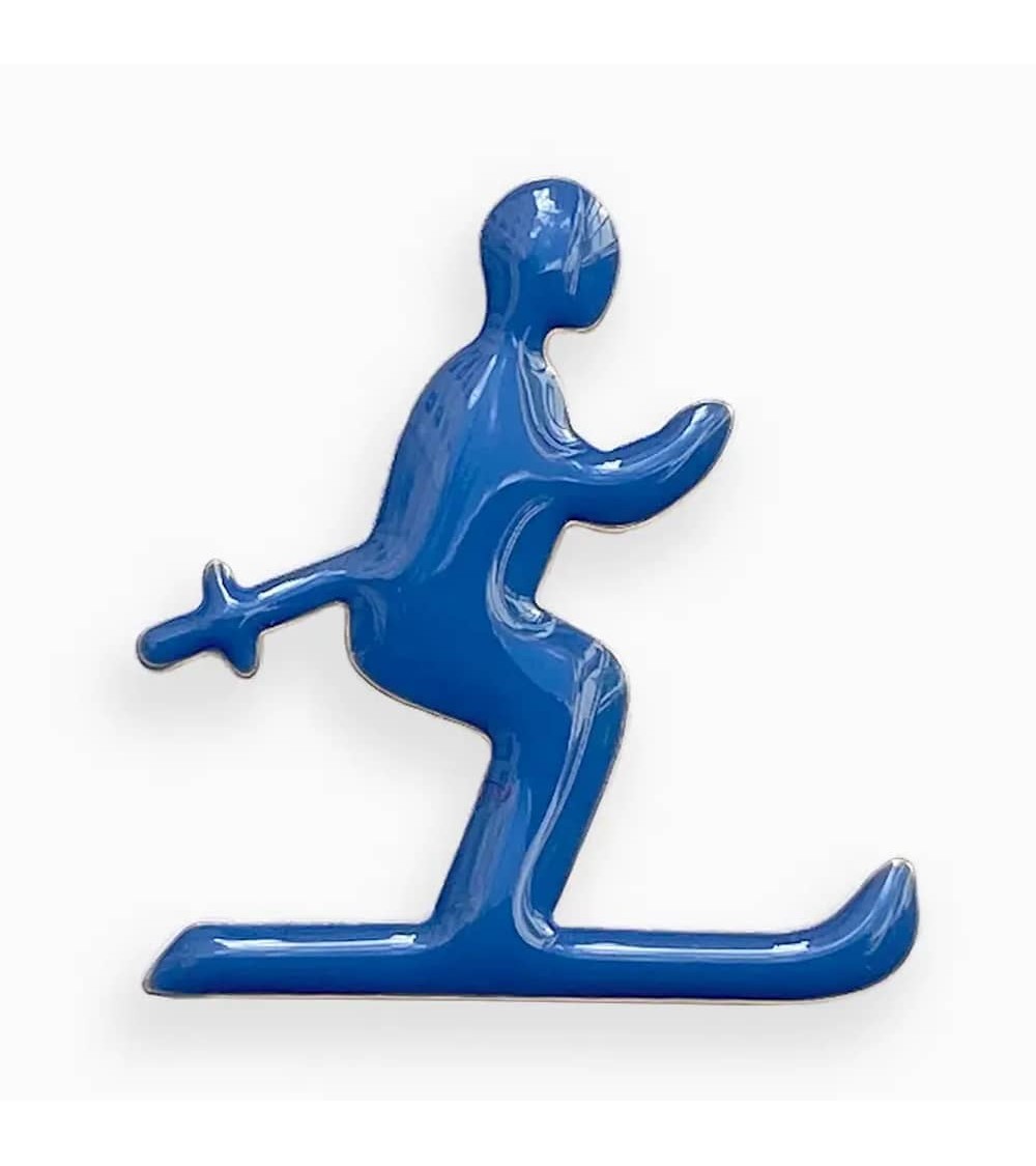 Mitch Pin - Blue Skier Pin Titlee broches and pins hat pin badges collectible