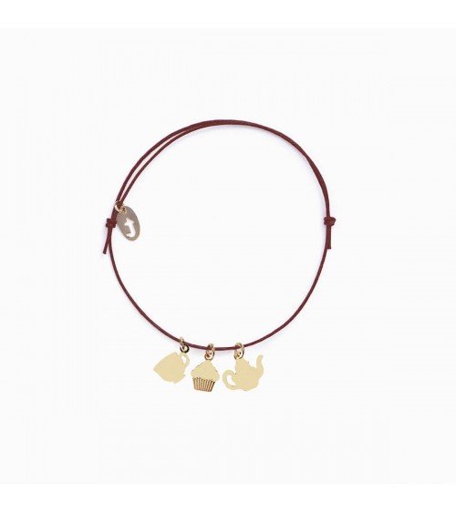 Charm Armband Tea Time mit Tassen, Teekannen und Cupcake Anhängern Titlee damen frau kinder spezielle kaufen