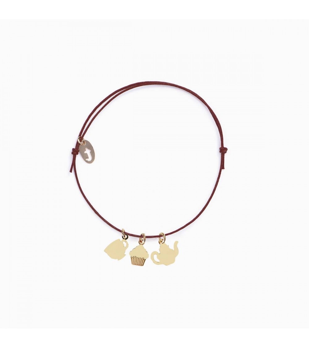 Charm Armband Tea Time mit Tassen, Teekannen und Cupcake Anhängern Titlee damen frau kinder spezielle kaufen