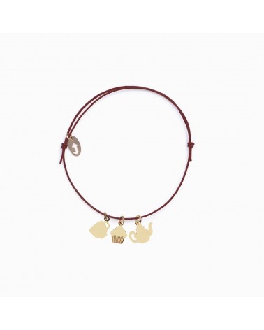 Charm Armband Tea Time mit Tassen, Teekannen und Cupcake Anhängern Titlee damen frau kinder spezielle kaufen