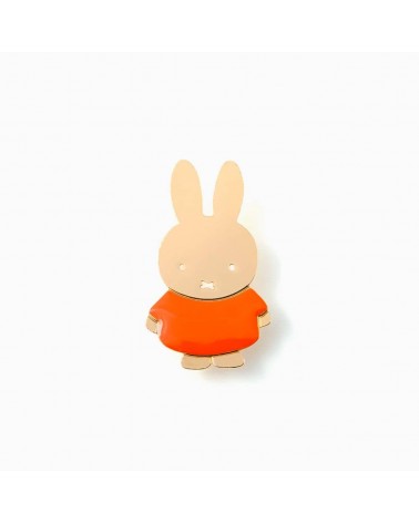 Pin's lapin Miffy orange x Miffy - Pin's doré à l'or fin Titlee pins rare métal originaux bijoux suisse