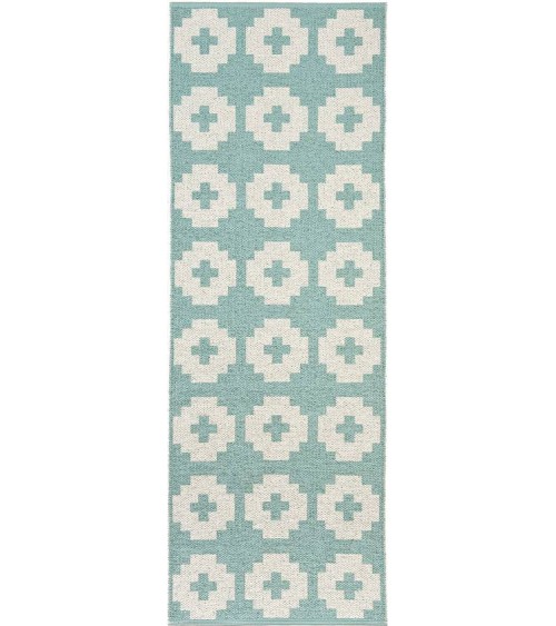 Vinyl Rug - FLOWER Lagoon Brita Sweden cool vinyl rugs runner for kitchen washable outdoor rugs