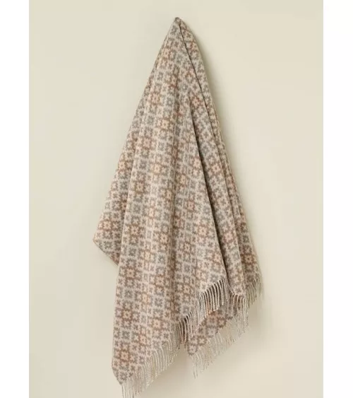 Plaid Dartmouth Natural - Couverture en pure laine vierge Bronte by Moon un plaid cocooning couverture chaude douce plaide lit