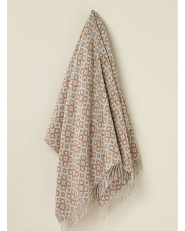 Dartmouth Natural - Pure new wool blanket Bronte by Moon warm cozy soft sofa throw blanket picnic throws and blankets