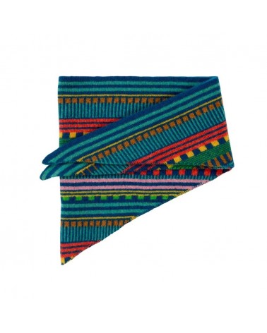 Sciarpa triangolare in lana - Righe multicolori Donna Wilson sciarpa inglese per donna da uomo per donna sciarpe di lana eleg...