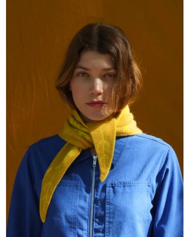 Foulard reversibile, Sciarpa triangolare in lana - Sprig Giallo Donna Wilson sciarpa inglese per donna da uomo per donna scia...