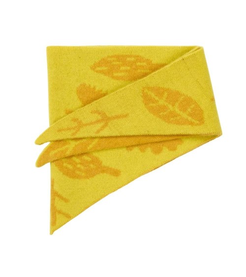 Foulard reversibile, Sciarpa triangolare in lana - Sprig Giallo Donna Wilson sciarpa inglese per donna da uomo per donna scia...