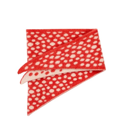 Punkteschal, wendbare Dreieckstuch aus Wolle - Spotty Rot Donna Wilson Damen Winter Winterschal Herrenschal woll schal mit fr...