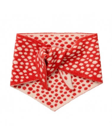 Foulard, Sciarpa triangolare a pois in lana - Spotty Rosso Donna Wilson sciarpa inglese per donna da uomo per donna sciarpe d...