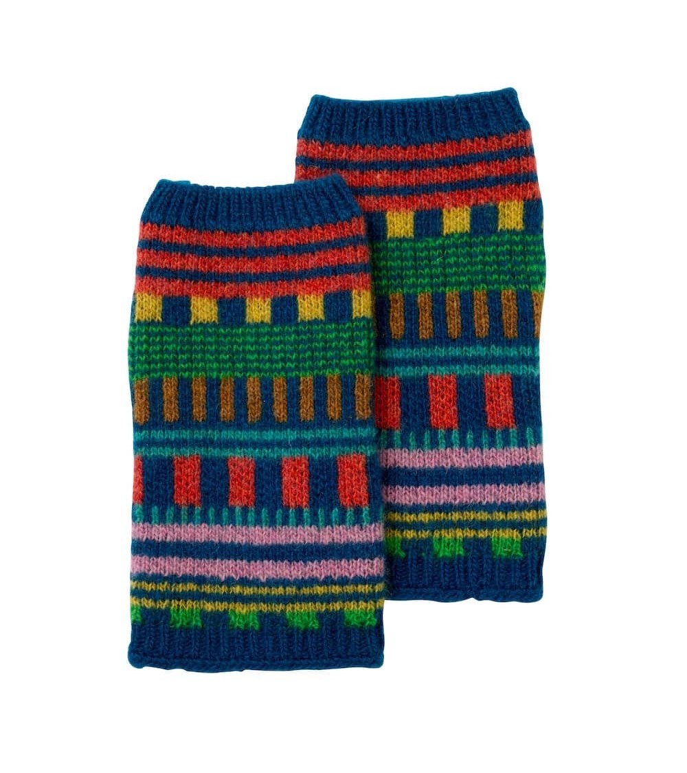 Muffole in lana, guanti senza dita - Righe multicolori Donna Wilson idea regalo svizzera