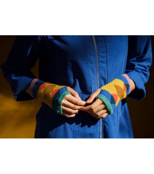 Wollhandschuhe, fingerlose Handschuhe - Glasmalerei Donna Wilson geschenkidee schweiz kaufen