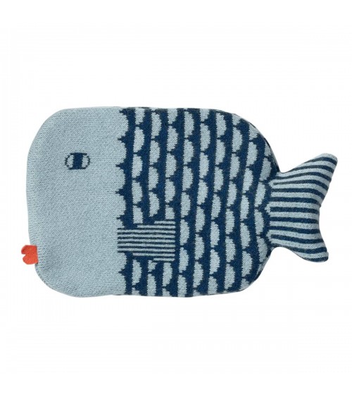 Bouillotte eau chaude originale - Design Poisson Bleu Donna Wilson longue originale haut de gamme luxe