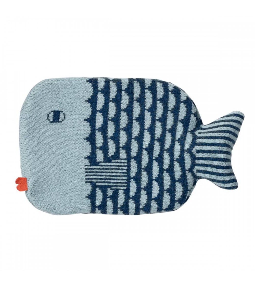 Bouillotte eau chaude originale - Design Poisson Bleu Donna Wilson longue originale haut de gamme luxe