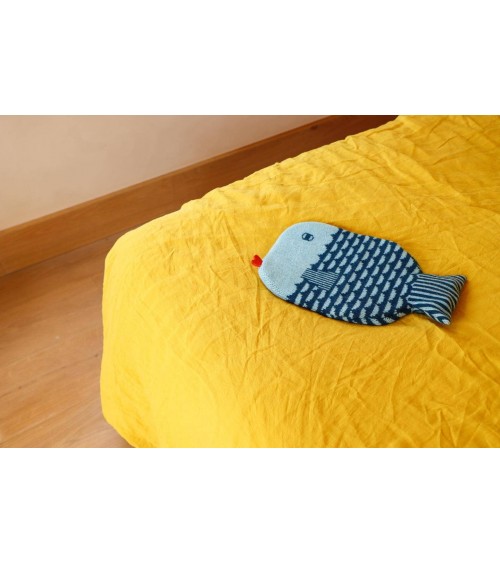 Bouillotte eau chaude originale - Design Poisson Bleu Donna Wilson longue originale haut de gamme luxe