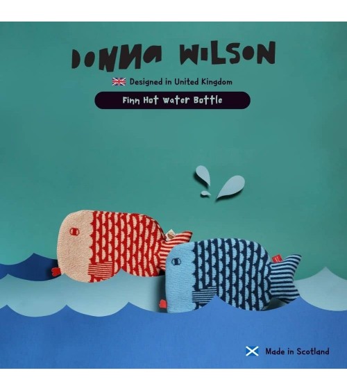 Bouillotte eau chaude originale - Design Poisson Orange Donna Wilson longue originale haut de gamme luxe