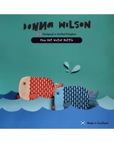 Bouillotte eau chaude originale - Design Poisson Orange Donna Wilson longue originale haut de gamme luxe
