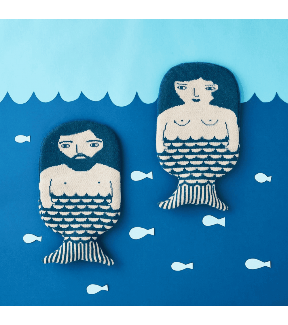 Borsa per acqua calda con fodera in lana - Sirena Donna Wilson simpatiche divertente migliore