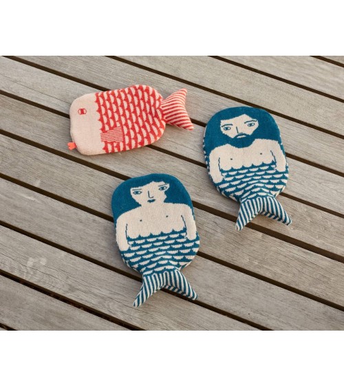 Hot water bottle and knitted wool cover - Merman Donna Wilson best luxury cool nice cute portable
