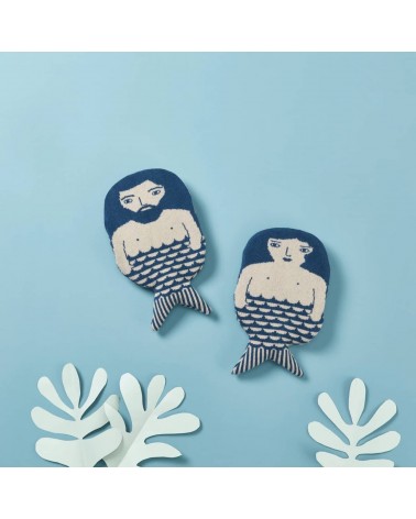 Hot water bottle and knitted wool cover - Merman Donna Wilson best luxury cool nice cute portable