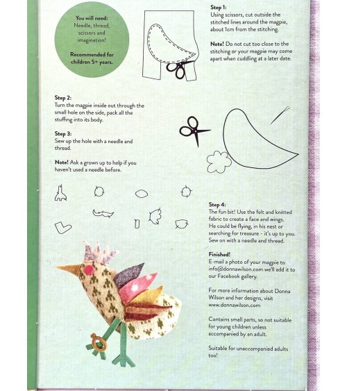 Make your own magpie kit Donna Wilson original gift idea for a birth