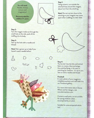 Make your own magpie kit Donna Wilson original gift idea for a birth
