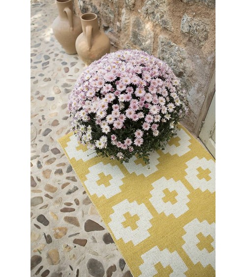 Tapis Vinyle - FLOWER Sun Brita Sweden tapis scandinave en vinyle lavable en machine de cuisine exterieur salon couloir