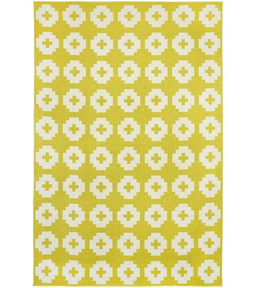 Tapis Vinyle - FLOWER Sun Brita Sweden tapis scandinave en vinyle lavable en machine de cuisine exterieur salon couloir