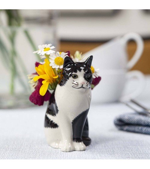 Barney - Mini vase à fleurs Chat Quail Ceramics design fleur décoratif original kitatori suisse