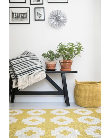 Tapis Vinyle - FLOWER Sun Brita Sweden tapis scandinave en vinyle lavable en machine de cuisine exterieur salon couloir