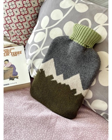 Green mountains - Hot water bottle with wool cover Catherine Tough best luxury cool nice cute portable