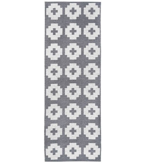 Tapis Vinyle - FLOWER Stone Brita Sweden tapis scandinave en vinyle lavable en machine de cuisine exterieur salon couloir
