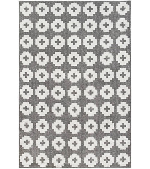 Tapis Vinyle - FLOWER Stone Brita Sweden tapis scandinave en vinyle lavable en machine de cuisine exterieur salon couloir