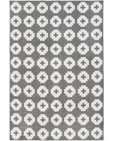 Tapis Vinyle - FLOWER Stone Brita Sweden tapis scandinave en vinyle lavable en machine de cuisine exterieur salon couloir