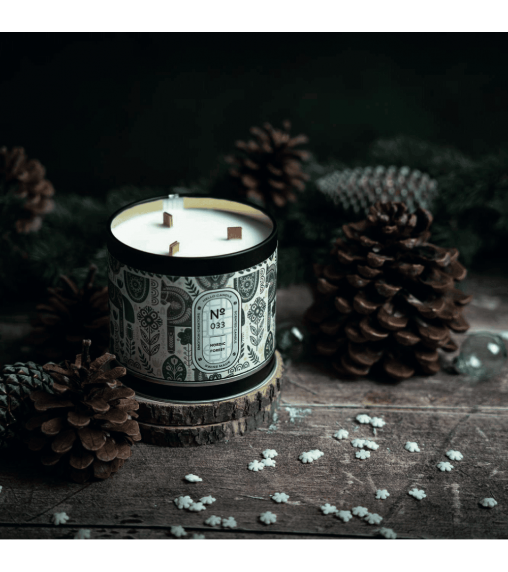 N°33 Nordic Forest - Natürliche Duftkerze mit Sojawachs Beste Natürliche Duftkerzen im glas kaufen