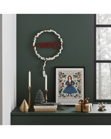 Couronne lumineuse à pompons - Décoration de noël Melanie Porter deco chambre intérieur murale salon lumineux