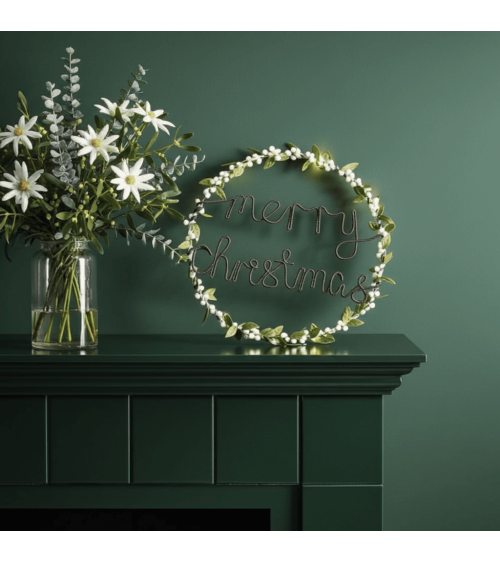 Lichterkranz Mistelzweige & weiße Pompons - Weihnachtsdeko Melanie Porter Weihnachtsdekoration kaufen Weihnachtsbaum Deko Ide...