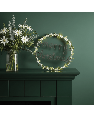 Lichterkranz Mistelzweige & weiße Pompons - Weihnachtsdeko Melanie Porter Weihnachtsdekoration kaufen Weihnachtsbaum Deko Ide...