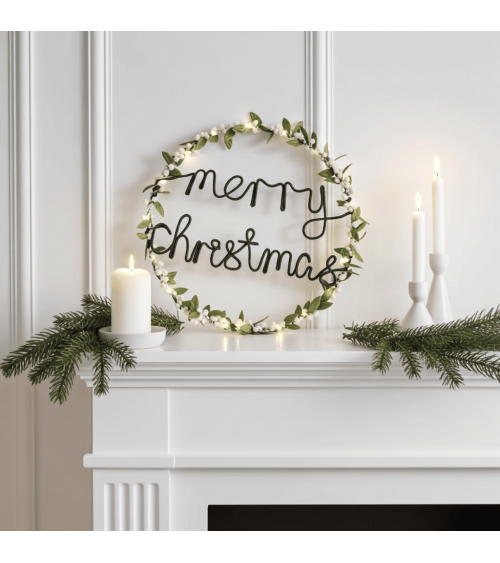 Lichterkranz Mistelzweige & weiße Pompons - Weihnachtsdeko Melanie Porter Weihnachtsdekoration kaufen Weihnachtsbaum Deko Ide...