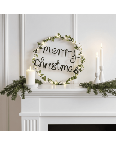 Lichterkranz Mistelzweige & weiße Pompons - Weihnachtsdeko Melanie Porter Weihnachtsdekoration kaufen Weihnachtsbaum Deko Ide...